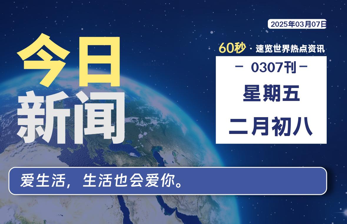 03月07日，星期五, 每天60秒读懂全世界！-安忆小屋